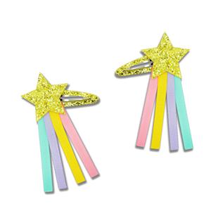 2 pièces/ensembles, mini épingles à cheveux en tissu mignonnes en forme d'étoile, accessoires pour cheveux de filles, paillettes scintillantes, pinces à cheveux BB, ensemble de barrettes pour cheveux - Product Image 1