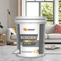 Revêtement mural et de sol en microciment décoratif, finition effet ciment moderne sans joint pour salle de bain, cuisine, salon et espaces hôteliers