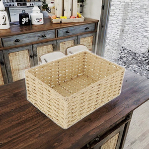 Panier à bière rustique carré en plastique écologique avec 4 poignées latérales, caisse à bouteilles - Product Image 3
