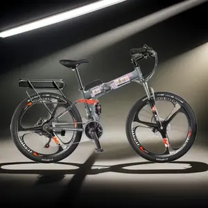 Bicicleta deportiva eléctrica de litio plegable con rueda de radios de 20 "Popular