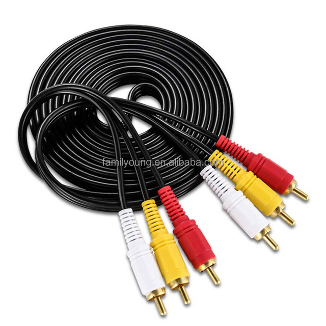 1.5M RCA Cable 3 RCA Male to Male Audio Video Cable Gold Plated 3-Channel Audio Video RCA Stereo Cable 3ft for TV DVD