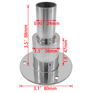 Tuyau d'échappement de fumée <span class=keywords><strong>Marine</strong></span> à évent droit en acier inoxydable avec accessoires de quincaillerie de yacht à joint - Product Image 6