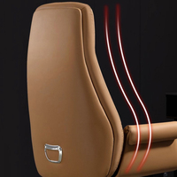 Fauteuil de Bureau de Direction en Cuir Luxe Ergonomique, Confortable, Réglable et Abordable, Pivotant pour Manager Moderne