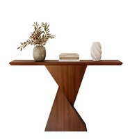 Console d'entrée moderne en bois massif, style italien, luxe léger, super étroite, noire, meubles de salon