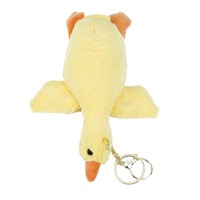 Porte-clés pendentif en peluche grande oie blanche de 5 pouces, motif dessin animé, avec rembourrage en coton PP, décoration suspendue anti-stress pour anniversaire