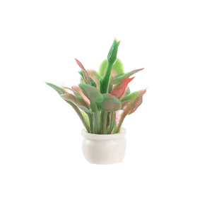 Miniature Dollhouse Potted Plants 1:12 Scale Resin Craft Greenery Decor For Sand <b>Table</b> Model DIY - Product Image 5
