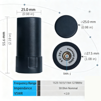 Antenne hélicoïdale GPS Quadrifilar QHA Helix GLONASS L1 L2 L3 BDS B1 B2 B3 Galileo E1 E5 E6
