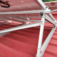 Support de fixation triangulaire inclinable pour panneau solaire sur toit plat, en aluminium anodisé AL6005-T5, réglable de 10 à 45 degrés °   Kit de système de montage