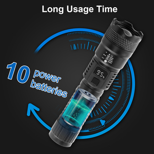 2 gói có thể sạc lại không thấm nước ABS dẫn đèn Pin IP65 đánh giá 3 chế độ biến độ sáng chỉ số pin 1000m chùm ngoài trời - Product Image 6