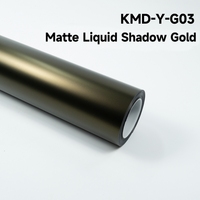KING MARTIN Film de protection de peinture sans DMF, autocollants pour carrosserie automobile, adapté aux voitures, finition mate, couleur or liquide TPU, PPF