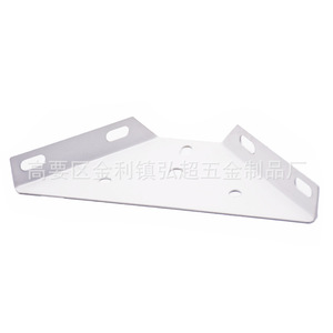 Support d'angle de lit 205x81x26x110mm en fer peint blanc, connecteur de meuble durable pour support de sol - Product Image 2