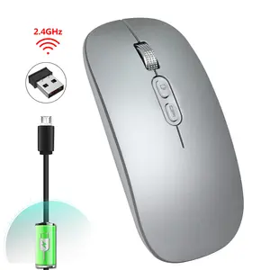 Rechargeable Wireless Computer Mouse HXSJ M103 One Click Return To The Desktop Design 500mAh Battery Mute Mini Mouse