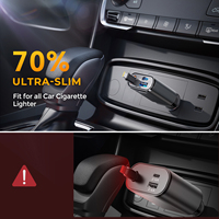 JOYROOM 45W Charge rapide 3-en-1 Petit chargeur de voiture Câble rétractable Adaptateur de téléphone