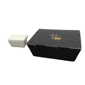 China factory packaging takeaway food delivery paper dessert box container with dividers and lids specialty
