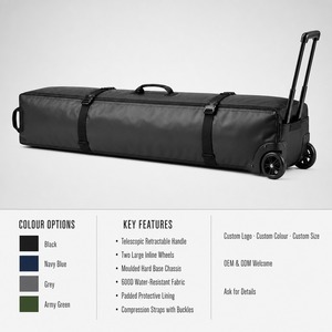 Bolsa Acolchada para Tabla de Snowboard con Logotipo Personalizado, 165 cm, Juego Combinado con Bolsa para Botas, Tela Ripstop 600D, Fabricación OEM/ODM Directa de Fábrica, MOQ 500 Conjuntos, Venta al Por Mayor - Product Image 4