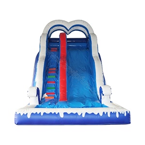 Toboggan aquatique gonflable sur le thème de la glace avec structure en forme de cœur et piscine à jets, toboggan aquatique gonflable en PVC de qualité commerciale pour <span class=keywords><strong>location</strong></span> événementielle - Product Image 5