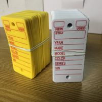 Porte-clés en plastique jetables personnalisables de haute qualité avec logo sur mesure, étiquettes d'identification en plastique inscriptibles pour clés de voiture, vente en gros
