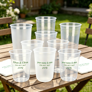 Vasos Desechables de Plástico de 90 mm, 8 oz, Personalizables, Ecológicos, de Pared Simple, PP -20 °C~120 °C, para Bebidas Frías y Calientes, de Fabricante Profesional - Product Image 1