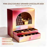 Boîte cadeau en papier à double couche personnalisée pour l'emballage de chocolats
