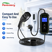Chargeur EV portable de type 2 de 3,5 kW, 16A 230Vac avec prise d'alimentation personnalisée pour les besoins de charge à domicile, au garage, en voyage et en cas d'urgence en Europe