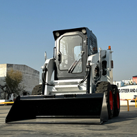 Minicaricatore Skid Steer Economico, Caricatore a Ruote Compatto con Motore CE EPA, Accessori per Skid Steer