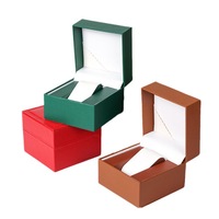 Boîte à montres octogonale en cuir PU avec coussin, étui de luxe pour montres, emballage cadeau pour hommes et femmes, vente en gros