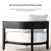Ensemble de canapés de luxe OEM pour l'extérieur, mobilier de jardin, ensemble de canapés de patio, canapé en forme de L, chaise de jardin, ensemble de canapés modernes en aluminium