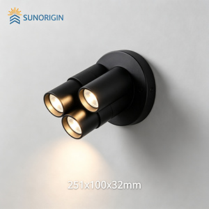 Lámpara de Pared LED de Aluminio de Triple Luz, Moderna y Minimalista, Impermeable, 18W, Luz Blanca Cálida, para Pasillos de Hotel, Dormitorios, Jardines y Caminos - Product Image 2