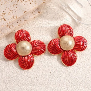 Boucles d'oreilles tendance de luxe haut de gamme en forme de tournesol Jingciren Boutique, pour l'Europe et les États-Unis, vente transfrontalière - Product Image 3