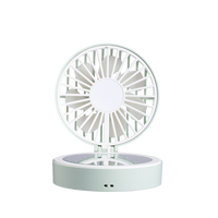 Nouveau ventilateur portable rechargeable avec miroir, mini ventilateur de bureau USB à piles, ventilateur de cou suspendu pour cils