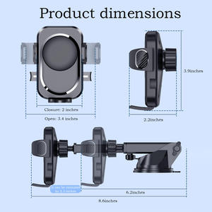 Soporte <span class=keywords><strong>Universal</strong></span> para Teléfono de Coche con Ventosa y Liberación con un Toque 360 °   Ajuste para el Parabrisas del Tablero - Product Image 2
