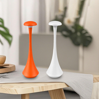 Lampe de table moderne à chargement USB, design méduse, luminosité tactile réglable, pour ambiance bar, restaurant, bureau, en fer, batterie DC
