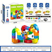 Ensemble de rails magiques DIY, options 51/81/123 pièces, blocs de construction 3D avec wagon de train, jouet éducatif pour enfants, vente en gros XTKM