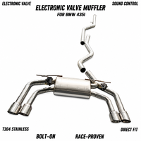 Système d'échappement Catback avec silencieux à valve en acier inoxydable SS304 pour BMW 435i F32 3.0T N55 2012-2016, son sportif Valvetronic Racing
