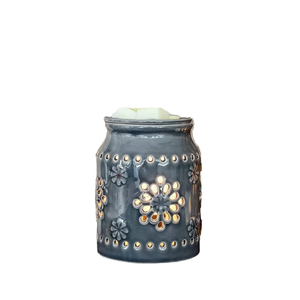 Calentador de Cera Eléctrico de Cerámica y Metal con Luz LED y Quemador de Aceite Aromático, Fundidor de Cera Perfumada para Escritorio - Product Image 1