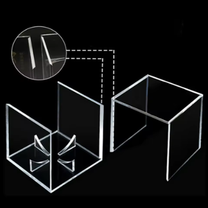 Acrylic Rõ Ràng Truy Cập Hàng Đầu Bóng Chày Cube Hiển Thị Trường Hợp 3Mm Hiện Đại Di Động Xoay LED Ánh Sáng Có Thể Tháo Rời Chủ Cho Bán Lẻ - Product Image 4