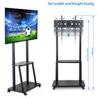 Chariots TV interactifs pour salles de réunion, vente en gros usine Senjiang, pour écrans interactifs TV LED LCD 110 lbs 42"-85"