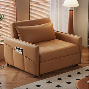 Sofá cama <span class=keywords><strong>individual</strong></span> moderno, sala de estar de tela futón convertible para, sofá cama <span class=keywords><strong>plegable</strong></span> extraíble - Product Image 1