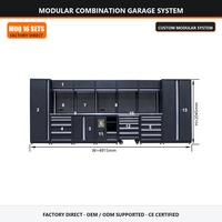 Armoires d'Atelier et de Garage en Acier, Boîtes à Outils et Meubles de Rangement, Grand Cabinet à Outils Combiné, Établi de Garage/Mobilier Métallique