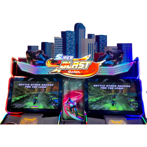 เครื่องเกมมอเตอร์ไซค์อาร์เคด โมโต 42 หน้าจอสัมผัส ใช้เหรียญ  ซูเปอร์ไบค์ แข่งรถ  รับประกัน 1 ปี ภาษาอังกฤษ 110-240V - Product Image 5