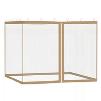 Gazebo de camping pour cour extérieure, avec cadre en fer épais, moustiquaire, pare-soleil, portable, à une seule porte