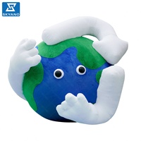 Terre gonflable en peluche personnalisée planète gonflable géante modèle de dessin animé annonces gonflables personnalisées
