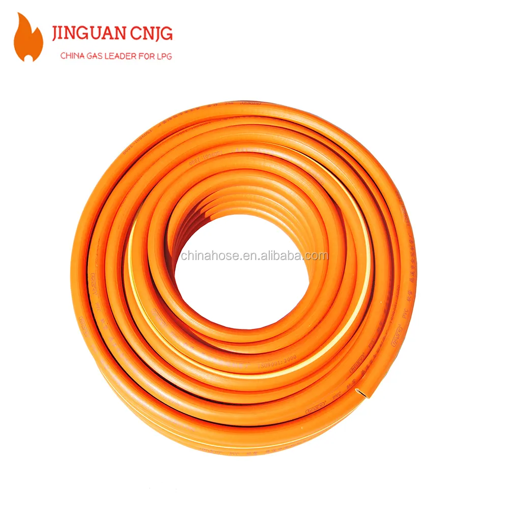 CNJG Feuer beständiger PVC-Gas schlauch, PVC-faser verstärkter Schlauch, PVC-flexibles Propangas-LPG-Schlauch rohr