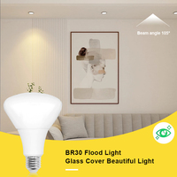   Projecteur LED BR30 homologué ETL, puissance réelle 9W/8W/7.2W, équivalent 65W, 120V, dimmable, culot moyen E26