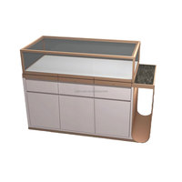 Vitrine à bijoux géométrique moderne, meuble de présentation de luxe pour boutique, comptoir en pierre pour magasin de détail