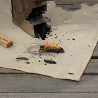 Tapis en fibre de verre personnalisable résistant aux hautes températures (550°C-1700°C) et antiadhésif pour foyers