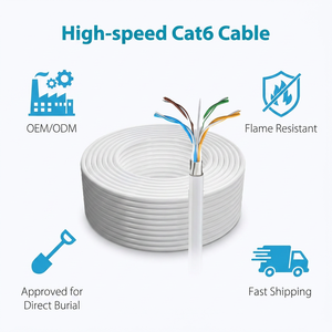 Cable de Red Cat 6A/Cat <span class=keywords><strong>6</strong></span> Personalizado, Caja de 305m, <span class=keywords><strong>UTP</strong></span>/FTP/SFTP, Cable Ethernet Cat6 Blindado de Cobre Puro CMP CMR - Product Image 4