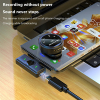 Microfono Lavalier Wireless Professionale Plug and Play con Display LED di Potenza Custodia di Ricarica Portatile per Creatori di Contenuti e Registrazioni