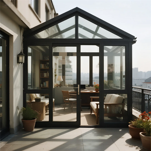 DEMEA Kit <span class=keywords><strong>de</strong></span> véranda en aluminium blanc moderne Option <span class=keywords><strong>de</strong></span> <span class=keywords><strong>toit</strong></span> rétractable manuelle Assemblage facile Maison en verre pour terrasse <span class=keywords><strong>de</strong></span> jardin étanche - Product Image 3