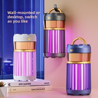 Lampe anti-moustiques électrique à choc, alimentée par USB, pour intérieur/extérieur, murale, piège à mouches, lumière UV/ambiante, tue-moustiques